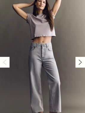 Agolde Light Gray High-Rise Jeans